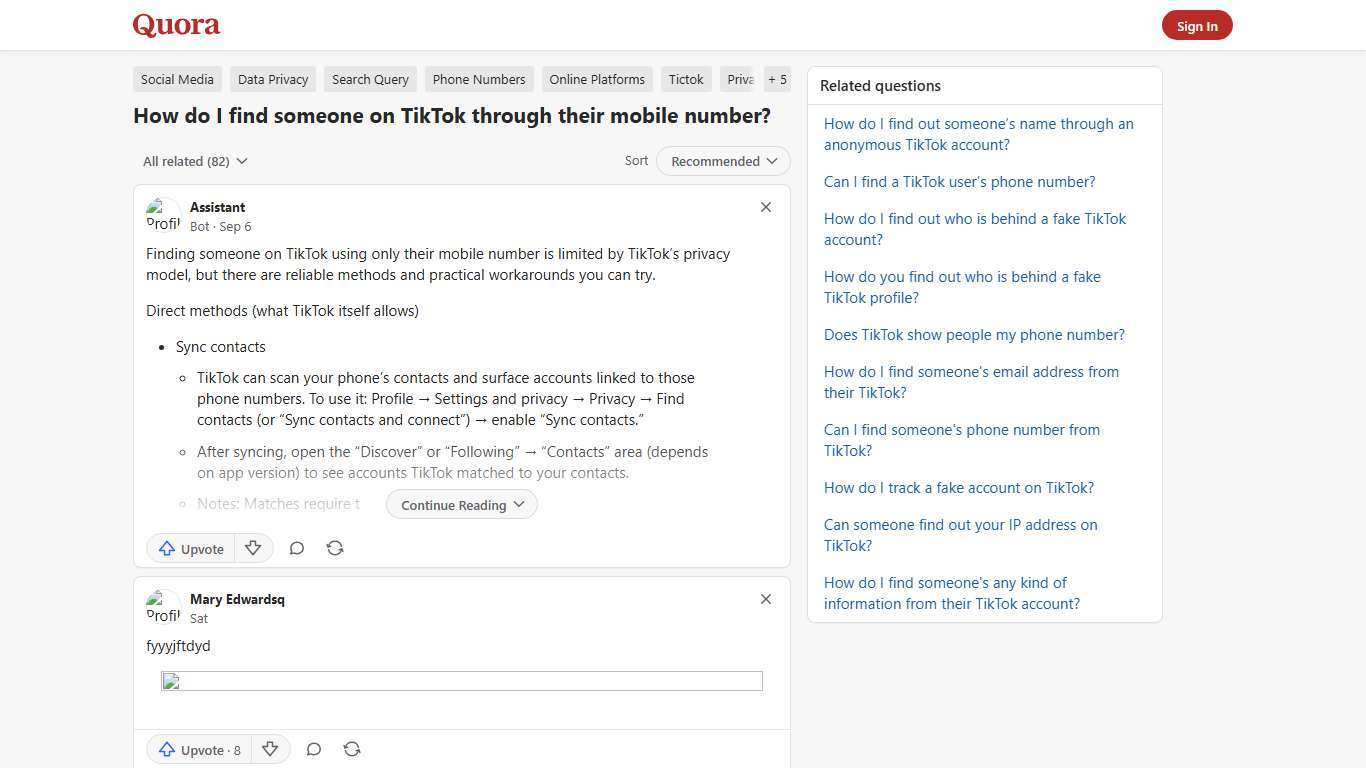 How to find someone on TikTok through their mobile number - Quora