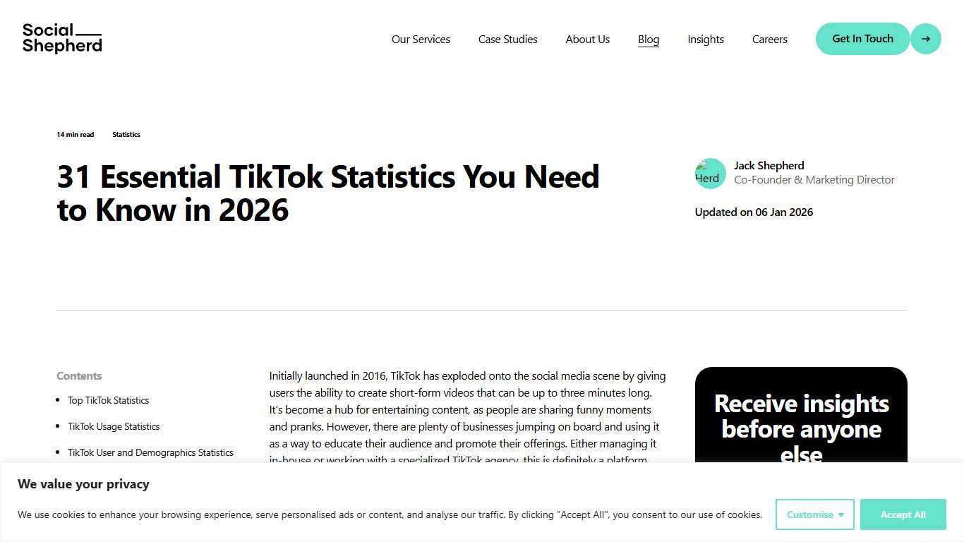 31 Essential TikTok Statistics You Need to Know in 2026