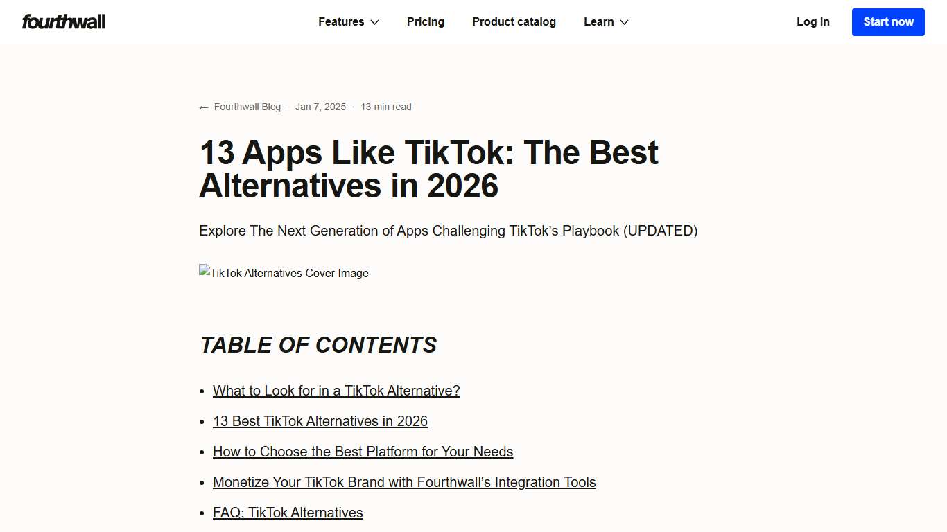 13 Apps Like TikTok: The Best Alternatives in 2026